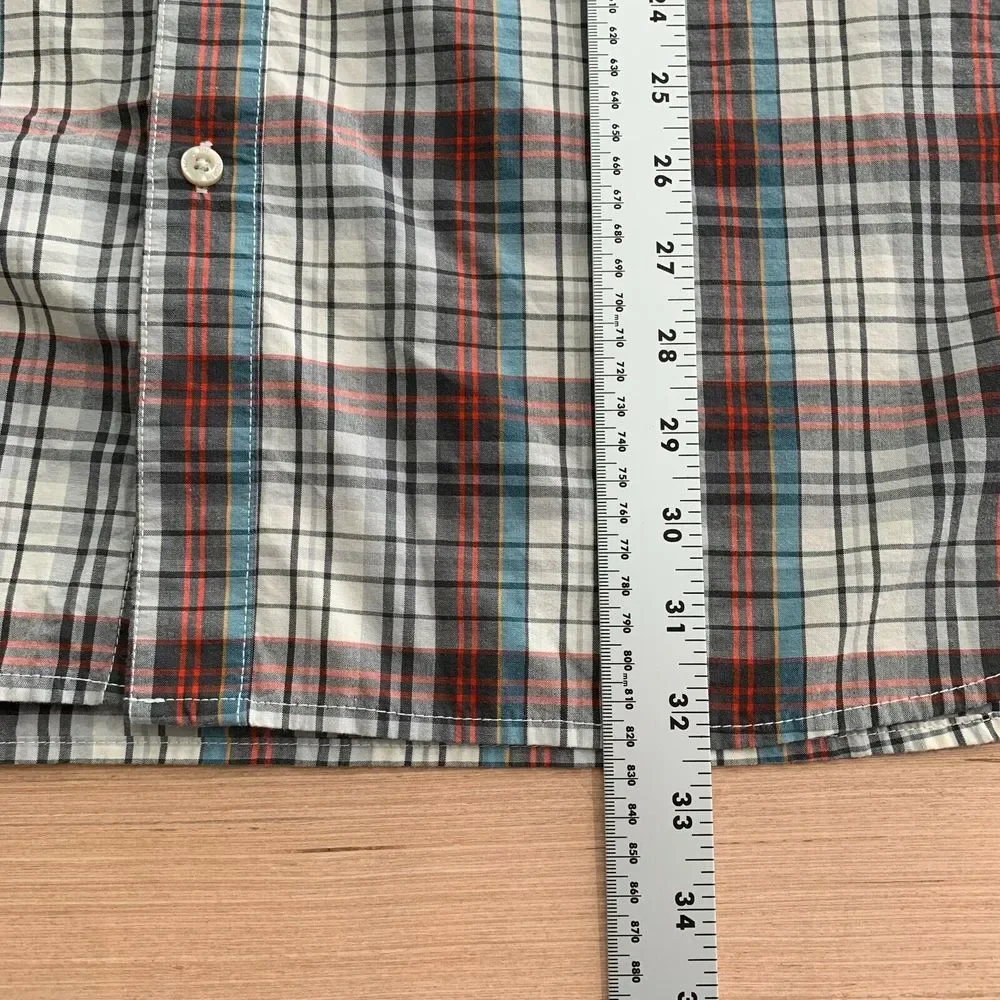 The North Face Hammets Button‎ Up Shirt Mens XXL Plaid Gray Blue Red